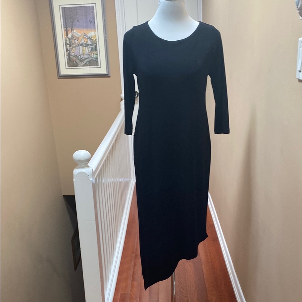 Chico's Black and Blue Maxi Sheath Dress